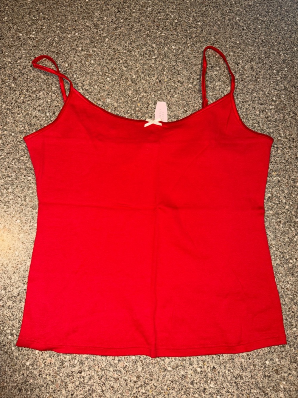 Y2k 2001 Deadstock Victorias secret Red Spaghetti Strap Tank Top